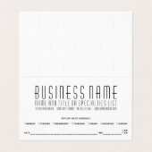 神聖な幾何学によって折られるアポイントメントのメモ 名刺 (内部フラット)