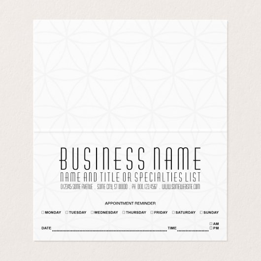神聖な幾何学によって折られるアポイントメントのメモ 名刺 (内部フラット)