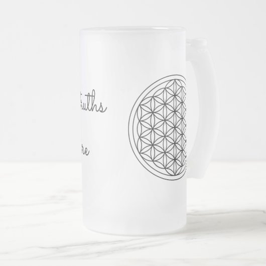 神聖な幾何学によって曇らされるマグ フロストグラスビールジョッキ (正面右)