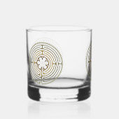 神聖な幾何学のシンボル - シャルトル迷宮4 ウイスキーグラス (正面)