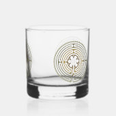 神聖な幾何学のシンボル - シャルトル迷宮4 ウイスキーグラス (裏面)