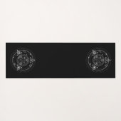 神聖な幾何学のスタイルの黒の五芒星 ヨガマット (裏面(横))