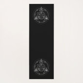 神聖な幾何学のスタイルの黒の五芒星 ヨガマット (裏面)