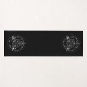 神聖な幾何学のスタイルの黒の五芒星 ヨガマット (正面(横))