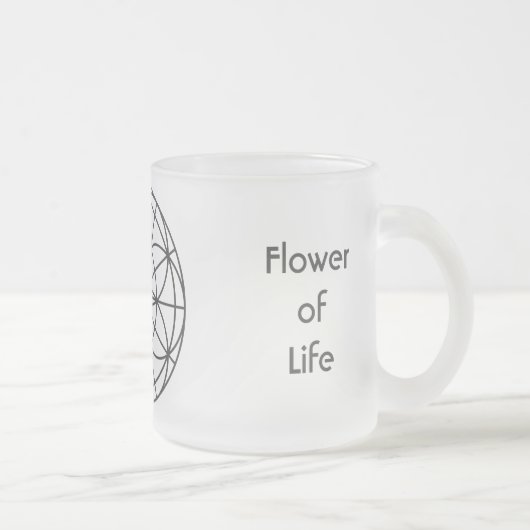 神聖な幾何学の曇らされたガラスのマグ フロストグラスマグカップ (右)