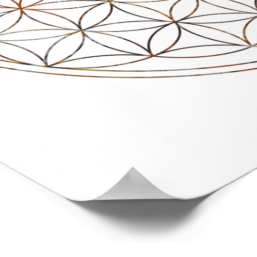 神聖な幾何学の花(V要素) ポスター (角)