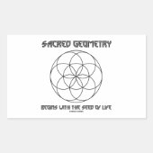 神聖な幾何学は生命の種から始まる 長方形シール (正面)