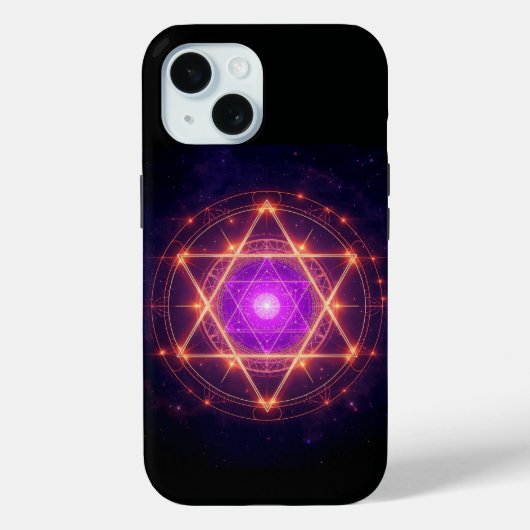 神聖な幾何学マンダラ - 宇宙内の光 Case-Mate iPhoneケース (裏面)