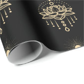 神聖な幾何学ロータスフラワー魔女 ラッピングペーパー (ロールコーナー)