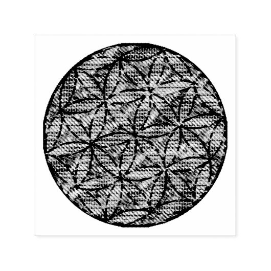 神聖な幾何学：生命の花 セルフインキングスタンプ (デザイン)