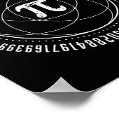 神聖な幾何学Pi数学サイエンスステム3.14 Pi日3 ポスター (角)