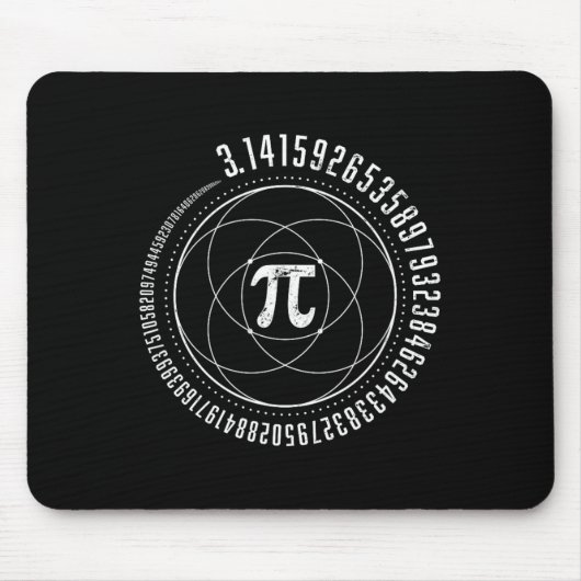 神聖な幾何学Pi数学サイエンスステム3.14 Pi日3 マウスパッド (正面)