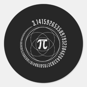 神聖な幾何学Pi数学サイエンスステム3.14 Pi日3 ラウンドシール
