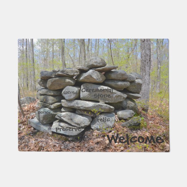 神聖な式石 ドアマット (正面)