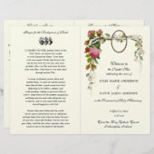 神聖な慈悲カトリックの質量結婚式 プログラム (正面/裏面)