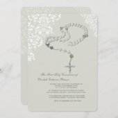 神聖な数珠の宗教招待状 招待状 (正面/裏面)