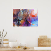 神聖な水を思い出す象 ポスター (キッチン)