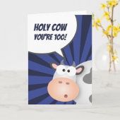 神聖な牛あなたは100上おもしろいザヒル誕生日 カード (黄色い花)