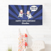 神聖な牛あなたは100上おもしろいザヒル誕生日 横断幕 (インサイチュ)