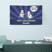 神聖な牛あなたは100上おもしろいザヒル誕生日 横断幕 (トレードショー)