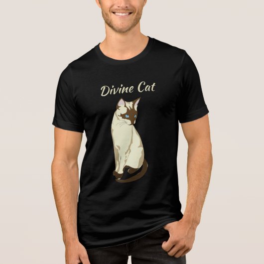 神聖な猫のTシャツ トライブレンドＴシャツ (正面)