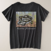 神聖な石のネイティブアメリカン プラスサイズTシャツ (デザイン裏面)
