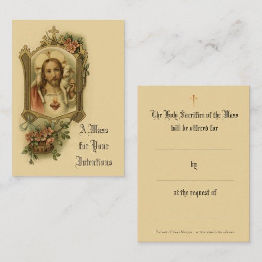 神聖な神聖なハートイエス・キリストを提供するカトリック教の固まり 名刺 (正面/裏面)