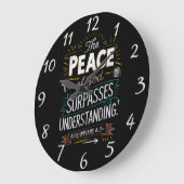 神聖な聖なる書物、 経典装飾シャツ ラージ壁時計 (傾斜)