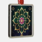 神聖な蓮の月のマンダラシアルオーラ メタルオーナメント (右)