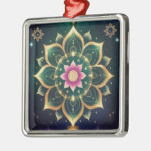 神聖な蓮の月のマンダラシアルオーラ メタルオーナメント (左)