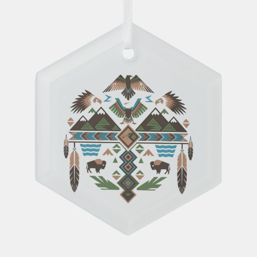 神聖な記号 ガラスオーナメント (正面)