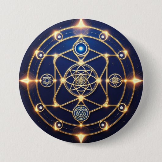 神聖な輝き – 5: 照らされた宇宙エネルギー 缶バッジ (正面)