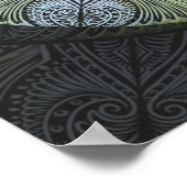 神聖な開花曼荼羅 ポスター (角)