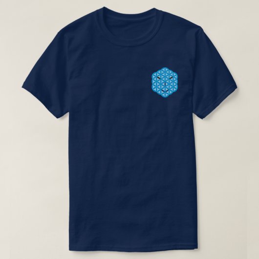 神聖な顔 – アークトリア語、青。 Tシャツ (デザイン正面)