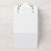 神聖な高地の牛の赤ちゃんシャワーふくらはぎ水色 オールインワン招待状 (外側)