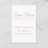 神聖な*~*の水彩画のクリスタル療法の芸術 名刺 (裏面)