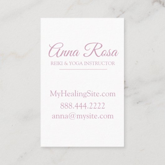 神聖な*~*の水彩画のクリスタル療法の芸術 名刺 (裏面)