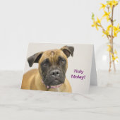 神聖なMoleyのボクサーのバースデー・カード カード (黄色い花)
