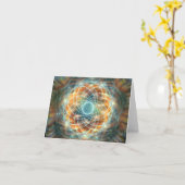 神聖サイケデリック幾何学マンダラカード カード (黄色い花)