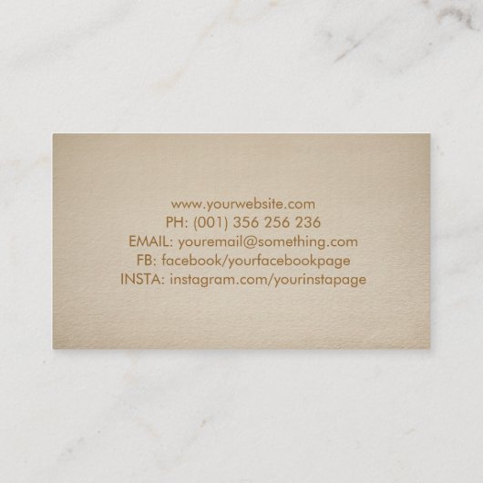 神聖ジオメトリ黄金の螺旋枝 名刺 (裏面)