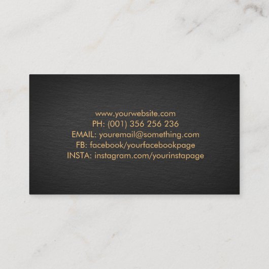 神聖ジオメトリ黄金の螺旋枝 名刺 (裏面)