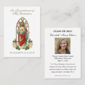 神聖ハート卒業記念祈りの言葉 名刺 (正面/裏面)