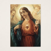 神聖ハート葬儀記念祈りの言葉神聖カード (正面)