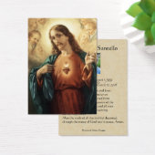 神聖ハート葬儀記念祈りの言葉神聖カード (デスク)