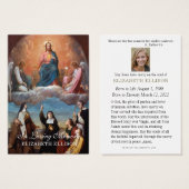 神聖ハート葬祭記念祈りの言葉カード (正面&裏面)