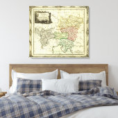 神聖ローマ帝国地図オーストリアのサークル キャンバスプリント (インサイチュ (寝室))