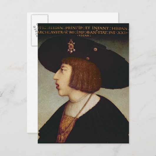 神聖ローマ皇帝フェルディナンド1世のポートレート ポストカード (正面/裏面)