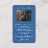 神聖ヴァージンメアリーカトリック祈りの言葉カード 名刺 (裏面)