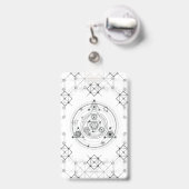 神聖幾何学と幾何学的錬金術のデザイン バッジ (裏面（伸縮クリップ）)