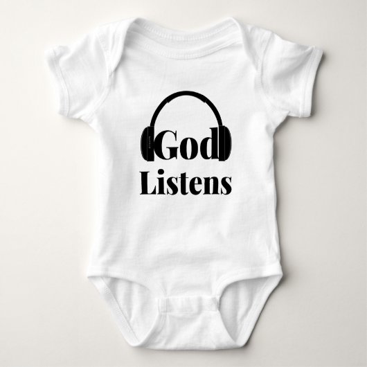 神聞信に基づく引用文ユニセックス ベビーボディスーツ (正面)